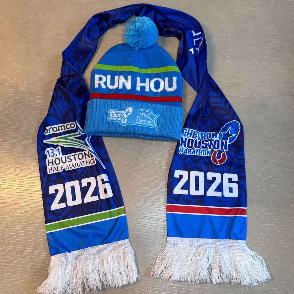 2026 Chevron Houston Marathon Half Marathon Bundle Beanie + Scarf